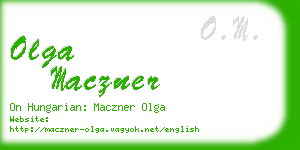 olga maczner business card